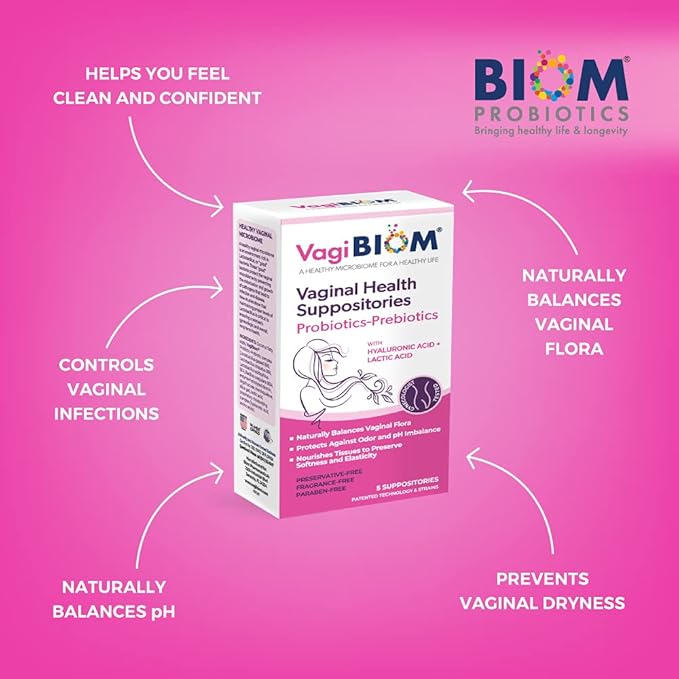 Lactobacillus Suppository: Microbiome Flora balance and Odor Control Regimen; Balance and Nourishes Healthy Flora; Paraben-Free Preservative-Free