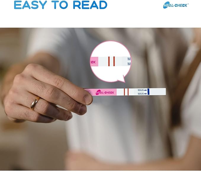 Ovulation Test Strips 40 and Pregnancy Tests 25, HEAL-CHECK Bulk Ovulation Predictor Kit for Women TTC, Over 99% Accuracy, Easy to Use at Home, Individually Wrapped, FSA HSA | 40LH+25HCG+65 Urine Cup