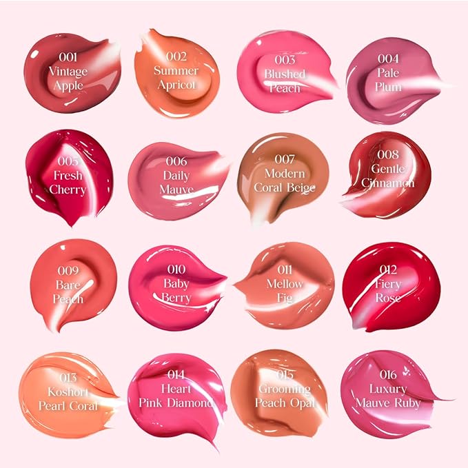CLIO Crystal Glam Tint |Glossy Finish, Lightweight, Weightless, Buildable, Glass-Like, Smoothing, Long-Lasting, Vivid, Transparent, Shiny, Moisturizing, Hydrating (03 Blushed Peach)