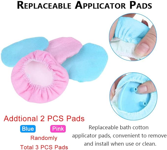 Easy Lotion Applicator, Back Rubs Massager Bath Brush, Extra Long Handle, Easily Self Apply Lotions, Great for Body Care