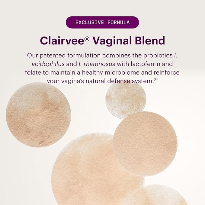 Bonafide Clairvee Vaginal Probiotic for Relief from Odor, Itching, & Discharge. — 2-Month Supply (30 Capsules)