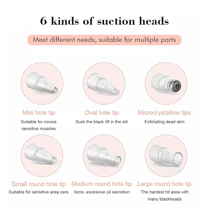 Yafei Pore Vacuum Removed Blackheads 2021 Upgraded Strong Suction Rechargeable Removing Black Heads USB Rechargeable Blackhead Removal Pimple for Women & Men Gray