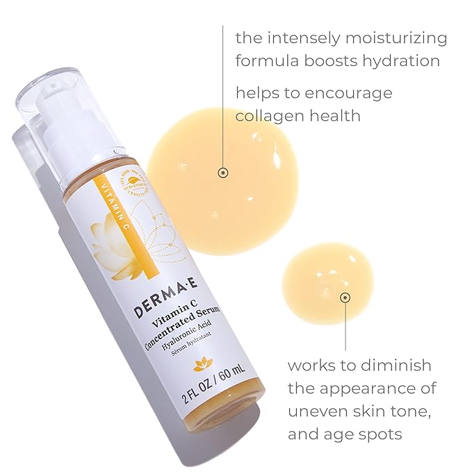 Derma E Vitamin C Serum with Hyaluronic Acid 2oz, Vitamin E Cream 12,000 IU 4oz, Vitamin E Face Oil 14,000 IU with Safflower Oil 2oz – Anti-Aging, Hydrating, Brightening Skincare Trio