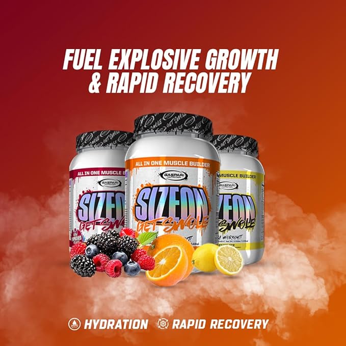 Gaspari Nutrition - SizeOn - The Ultimate Hybrid Intra-Workout Amino Acid & Creatine Formula, Increased Muscle Volume & Muscle Recovery - 3.59 Pound (Lemon Ice)