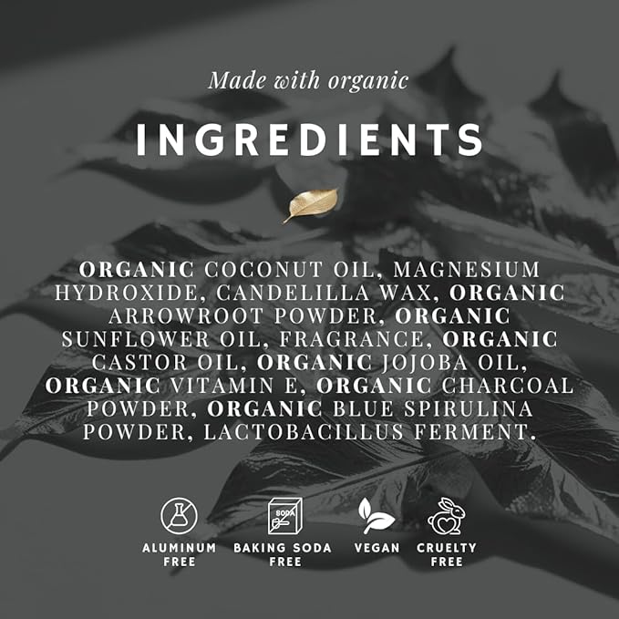 The Indigo Stick Natural Deodorant | Made in USA with Organic Ingredients | Aluminum-Free | 100% Vegan | Sandalwood Citrus Scent | Detoxifying Charcoal & Probiotic Odor Control Formula | 20% MORE