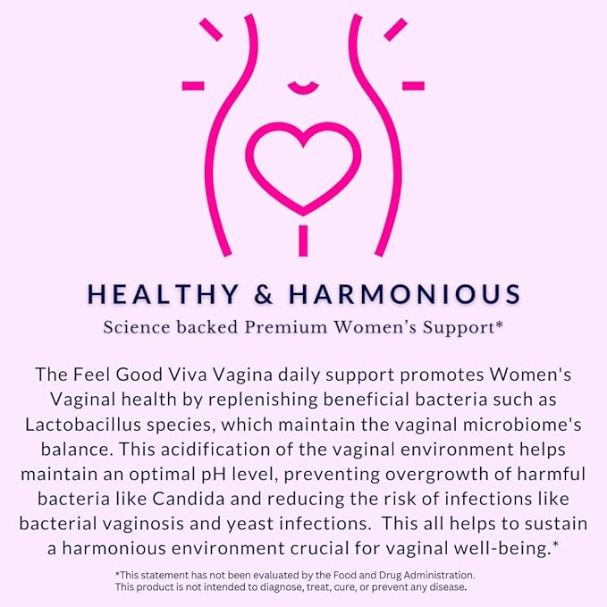 Viva Vaginal Probiotics for Women – Advanced pH Support & Feminine Health Supplement – Promotes Odor Control, Vaginal Flora Balance, & Urinary Health – 90 Vegan Capsules for Daily Wellness