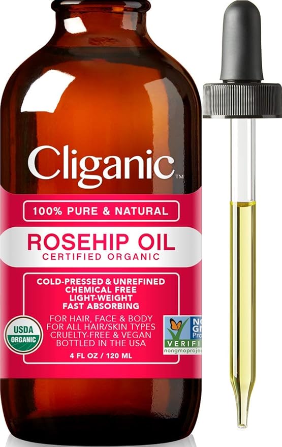 Cliganic Face Oil Trio: Jojoba, Rosehip & Vitamin E Oil