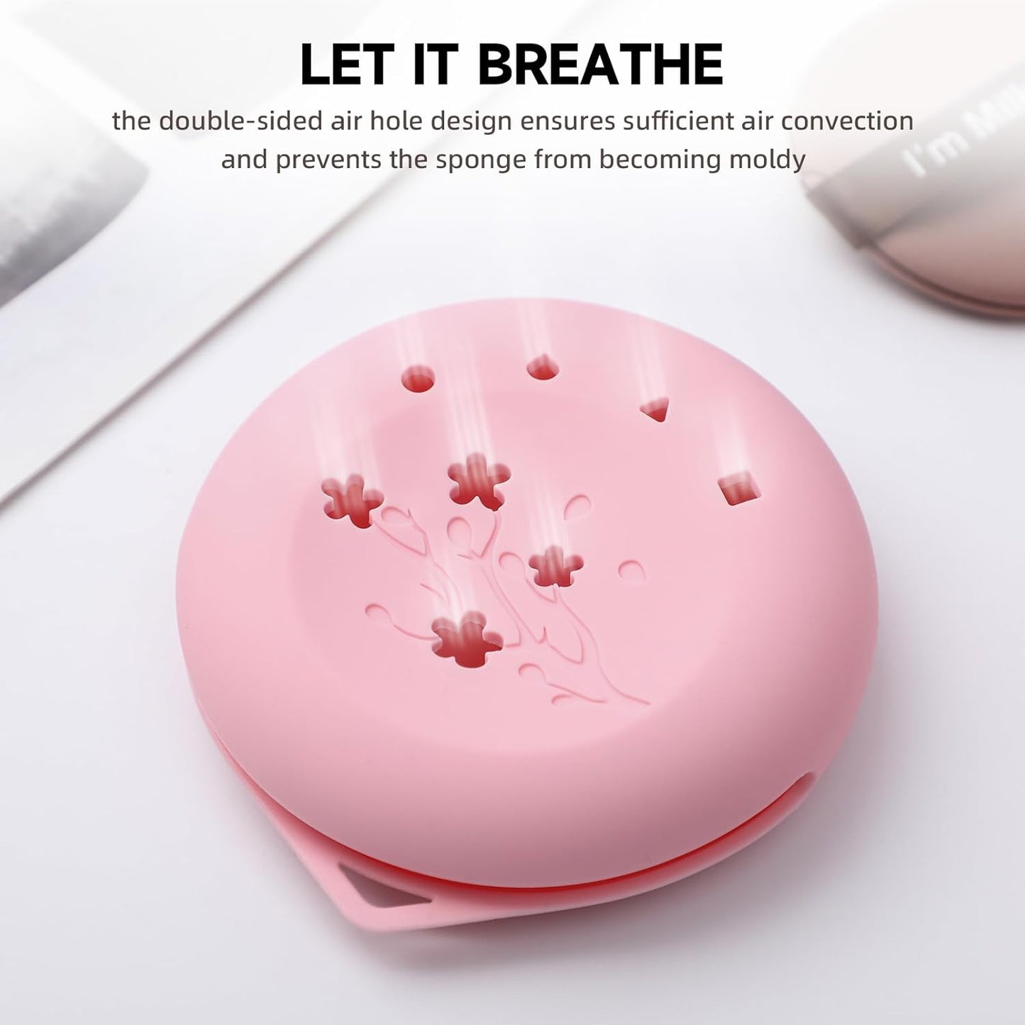 2 Pcs Makeup Sponge Holder,Beauty Blender Case, Powder Puff case, Beauty Blender Holder for Travel (Light Green)