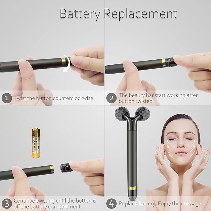 3D Roller Face Massager Electric Facial Roller Massager Skin Care Face Roller Massager Tool