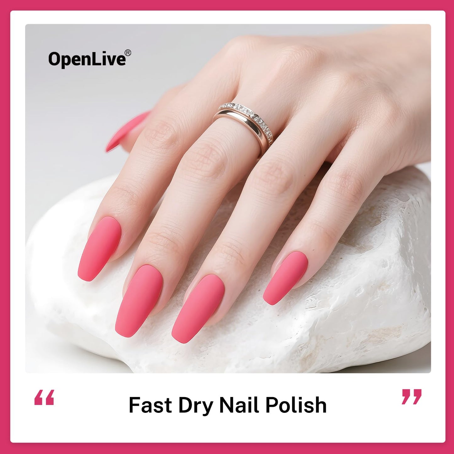 16.5ml Rose Red Nail Polish Large Volume Quick Dry Nail Polish, Long Lasting Shine, Fingernail Toenail Nail Art DIY Home Travel Nail Art Gift