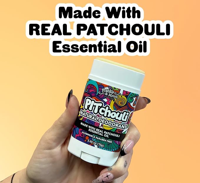 Frankie & Myrrh PITchouli and Hippie Go Lucky Dynamic Deo Duo | 2 Pack Patchouli Natural Deodorant Bundle 2.56 oz each