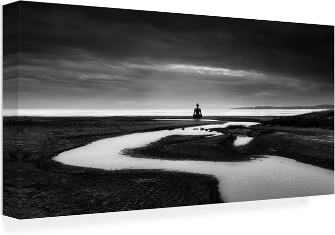 Trademark Fine Art Canvas Wall Art - George Digalakis 'Zen Beach' Wall Art for Living Room, Bedroom, or Office Décor