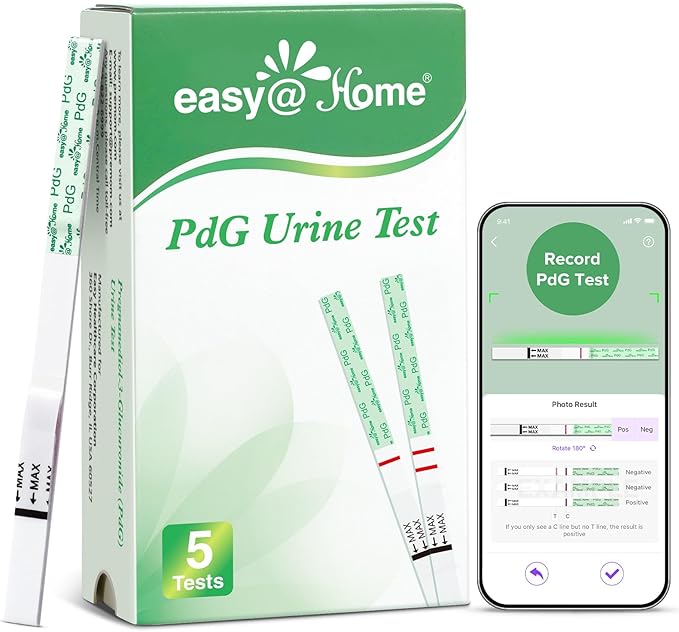 Easy@Home 5 PdG Urine Tests + 10 FSH Menopause Test to Track Ovulation