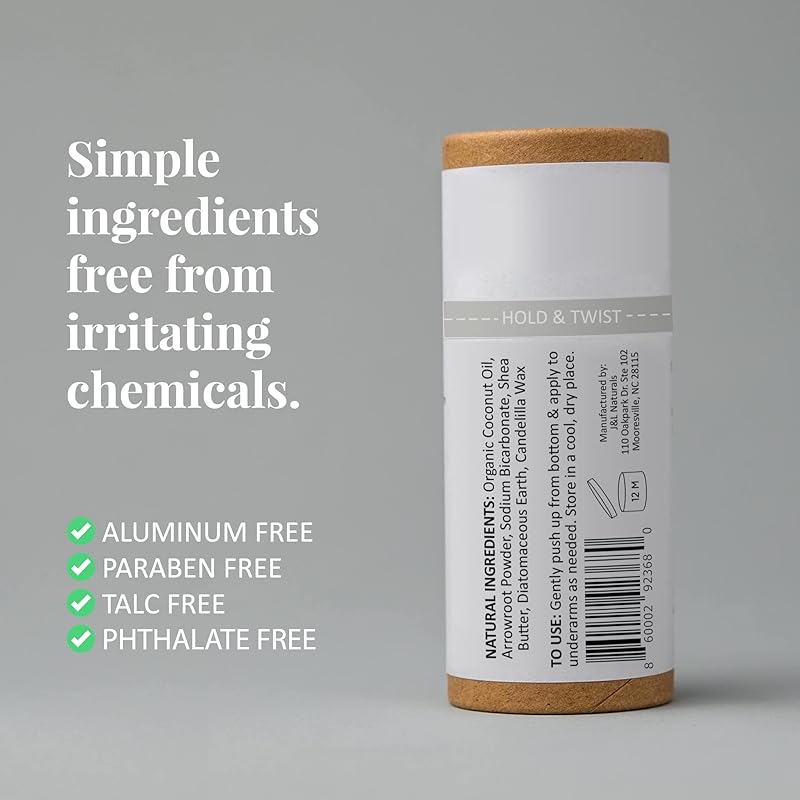 J&L Naturals Aluminum Free Deodorant for Men & Women | 100% Natural Ingredients With Coconut Oil, Shea Butter, & Essential Oils | Sustainable, Eco-Friendly (Strawberry & Vanilla, 3.0 Oz (Pack of 2))