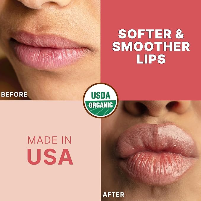 Lip Scrub Berry - USA Made Sugar Lip Scrubber Exfoliator with Natural & Organic Ingredients