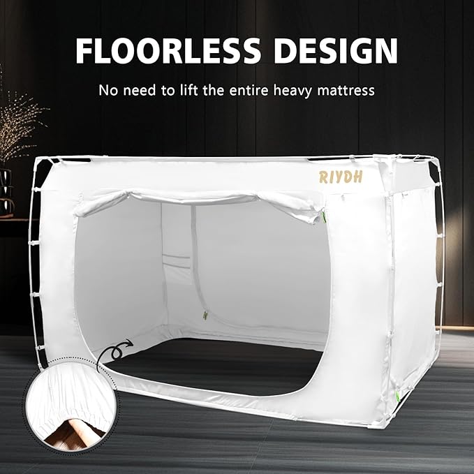 Bed Tent Bed Canopy Queen Size Tents for Adult and Kids- Original Design Portable Dream Tent Indoor Sleeping Tents 80% Blackout with 3 Doors Breathable Big Space Tents