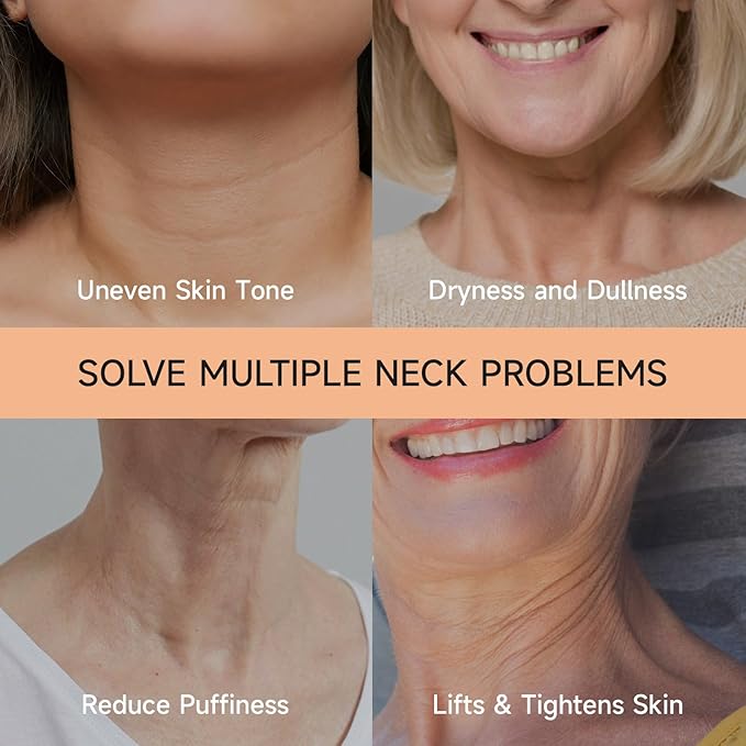 VGO Neck Firming Cream - Anti-Aging & Wrinkle Smoothing for Neck & Décolleté with Polypeptides, Retinol & Hyaluronic Acid - Lifts & Evens Skin Tone. 4.23 Fl Oz