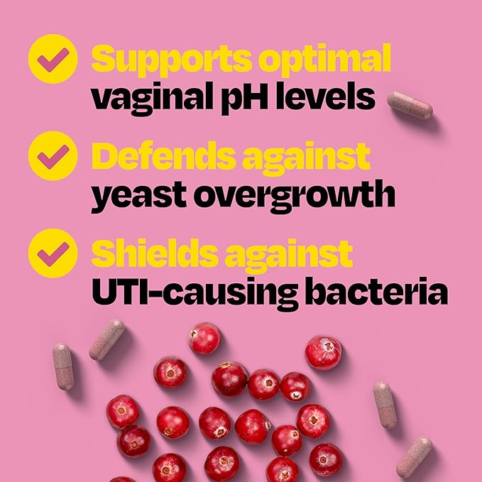 Cystex Urinary Tract Infection Probiotic: Rapid Relief & Proactive UTI Protection for Women, 3-in-1 Support with Prebiotics, Probiotics, and Cranberry, Defense Against Yeast Infections, 30ct