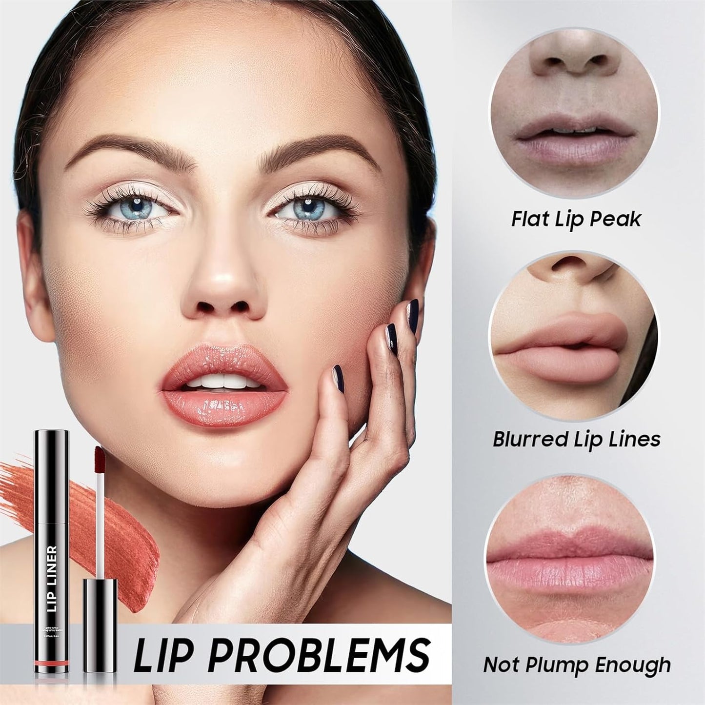 Lip Liner Stain Peel off - Waterproof & Long Lasting Peel Lip Stain Non-Stick Cup, Enhancing Complexion & Nourishing for All Skin Types, Create A Natural Lip Color (Nude, 1 Count)