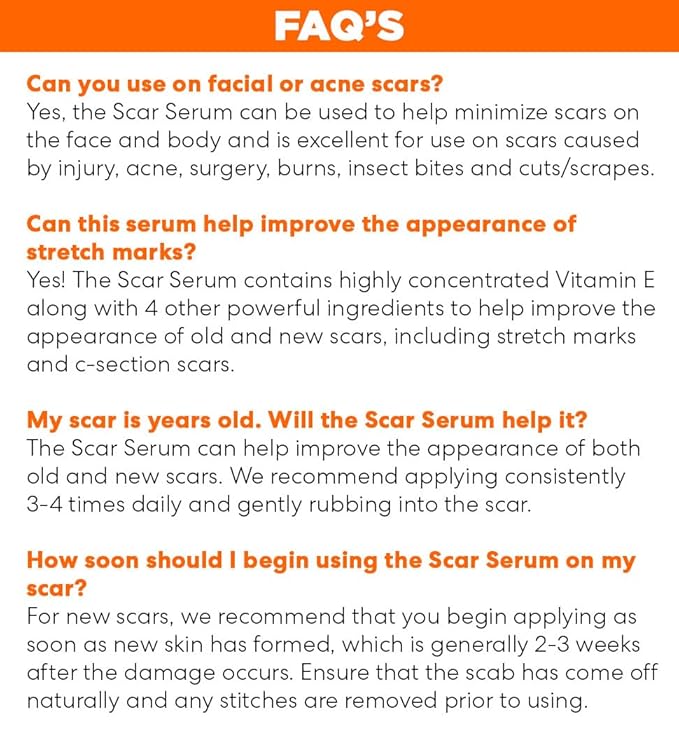 Palmer's Cocoa Butter Formula Scar Serum, Skin Brightening Oil for Face & Body, Concentrated Serum with Vitamin E, Fragrance Free, 1 Fl Oz