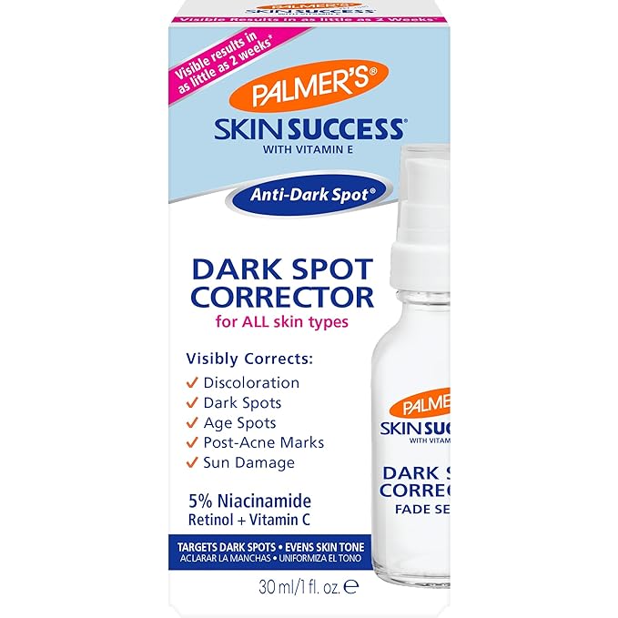 Palmer's Skin Success Dark Spot Corrector Fade Serum with Vitamin E and Niacinamide, Helps Reduce Dark Spots and Discoloration, Facial Serum for Uneven Skintone, 1 Ounce