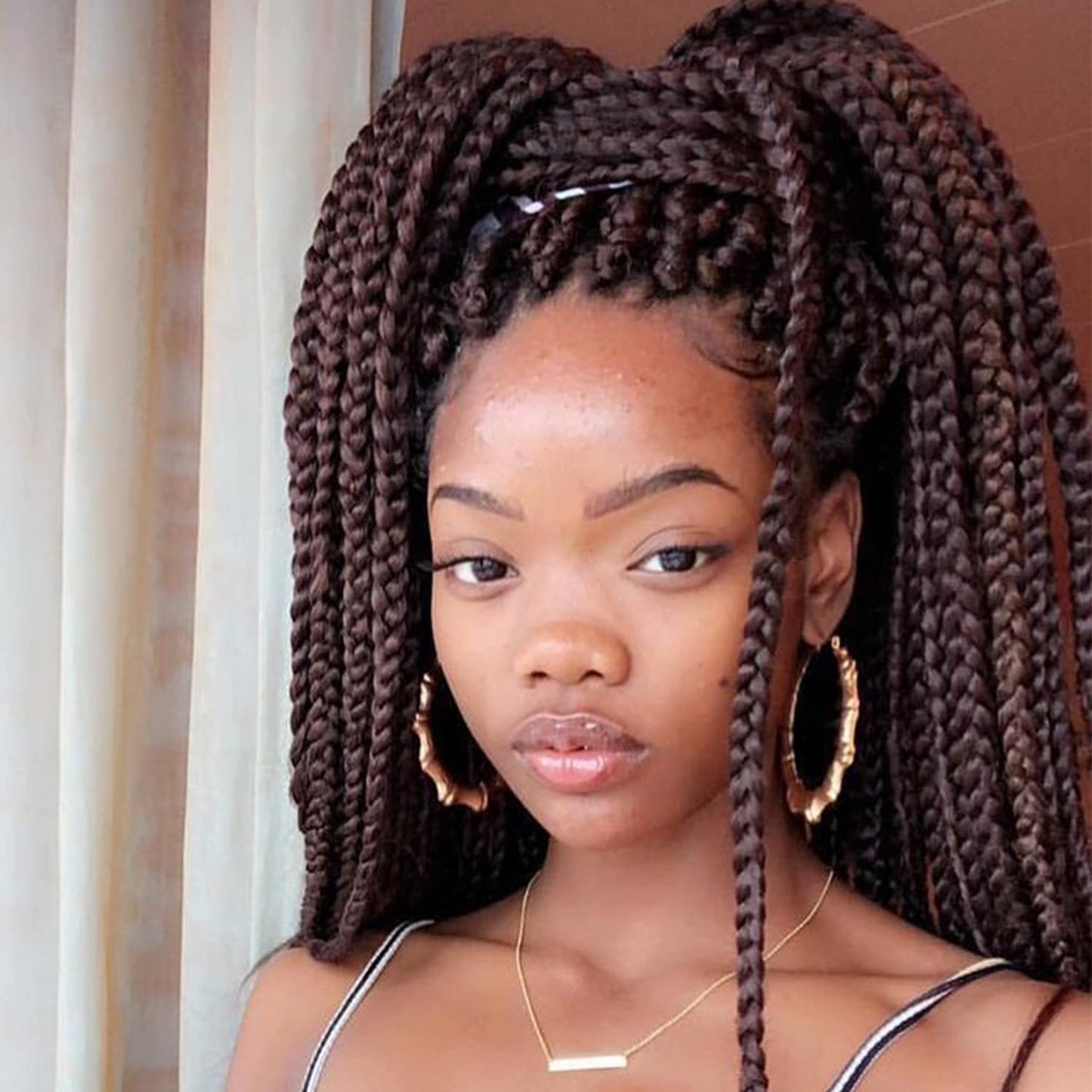 7 Packs Goddess Box Braids Crochet Hair 14 Inch Prelooped Crochet Box Braids Crochet Hair for Black Women Braiding Hair (14 Inch (Pack of 7), #4)