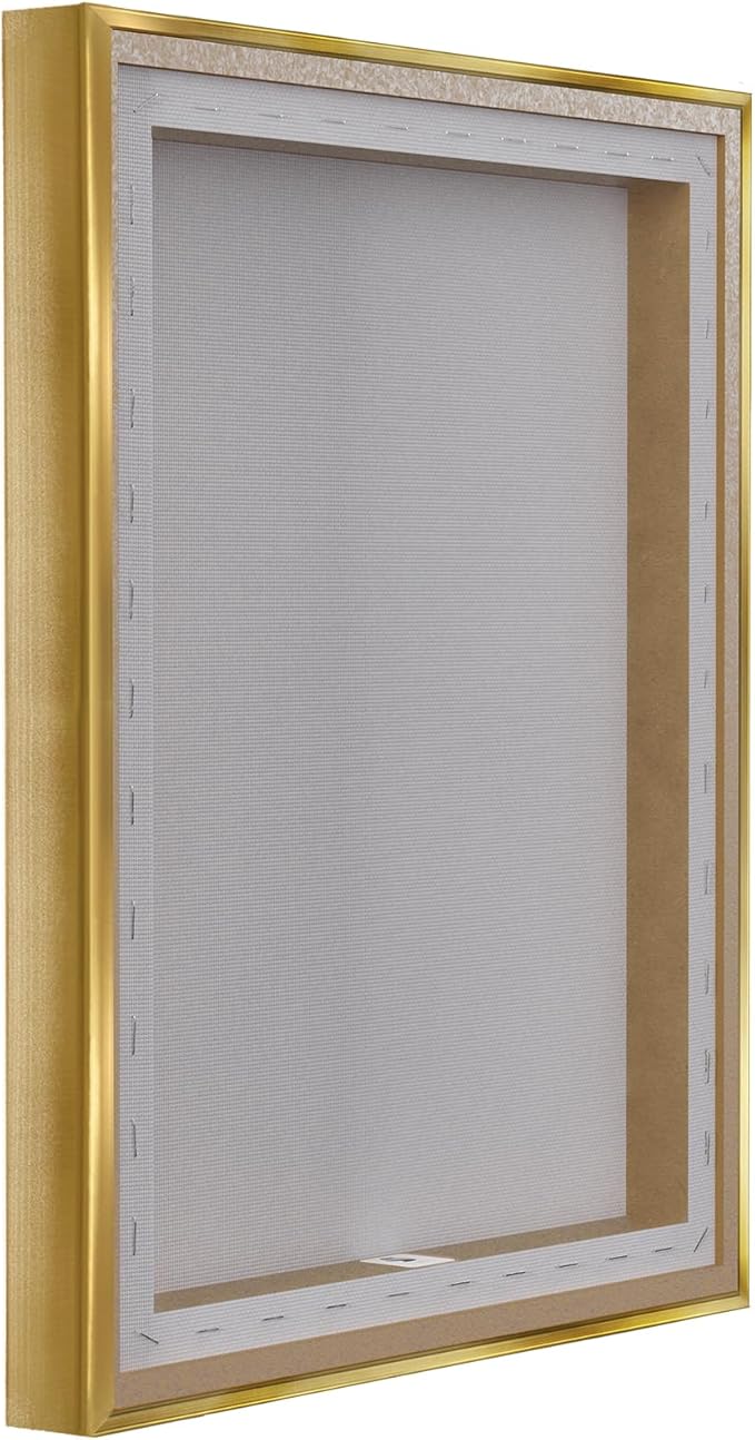 Stupell Industries Abstract Mindfulness Exercise Framed Floater Canvas Wall Art Design by Tim Parker, Gold Floater Frame, 31 x 25