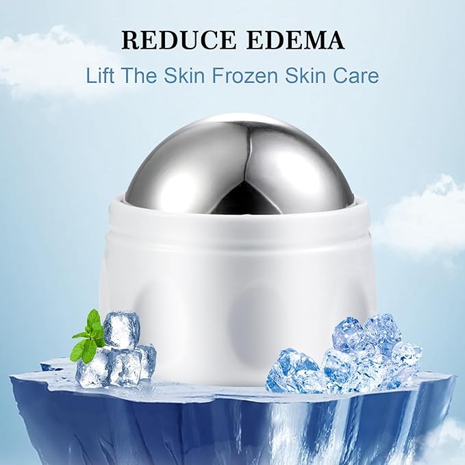 Ice Roller Gua Sha for Facials, Stainless Steel Gua Sha Facial Tools