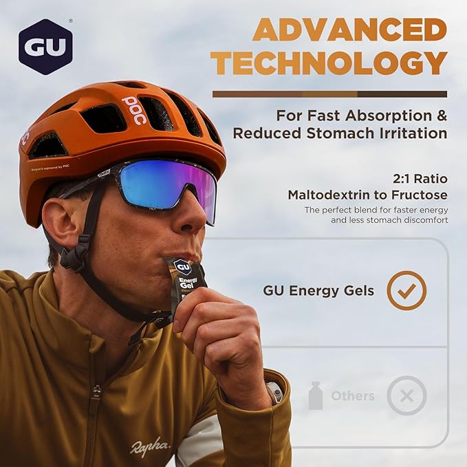 GU Energy Original Sports Nutrition Energy Gel, Vegan, Gluten-Free, Kosher, and Dairy-Free On-the-Go Energy for Any Workout, 24-Count, Espresso Love