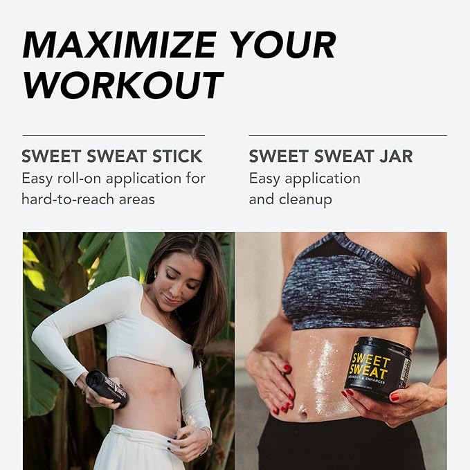 Sweet Sweat Workout Enhancer Roll-On Gel Stick - Makes You Sweat Harder and Faster, Use with Sweet Sweat Waist Trimmer