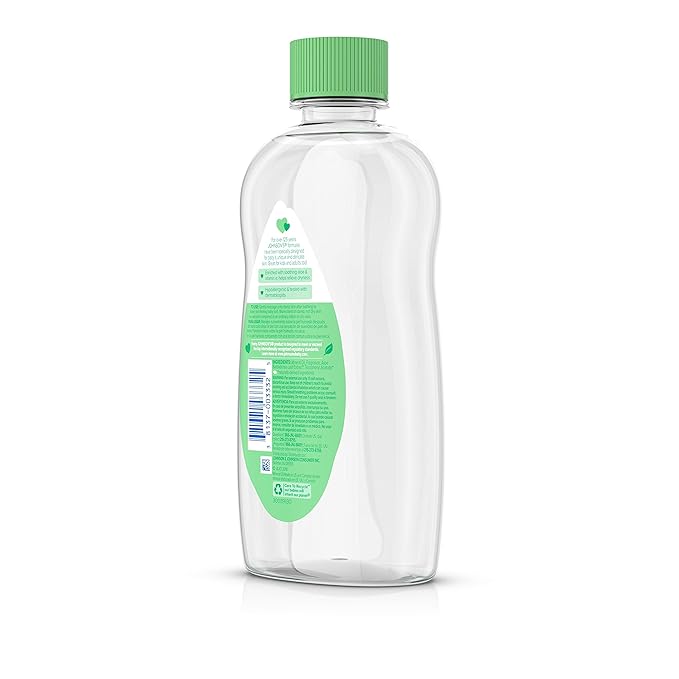 Johnson's Baby Johnson & Johnson Baby Oil, Aloe Vera & Vitamin E, Multicolor, 14 Fl Oz (Pack of 4)