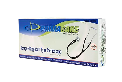 PrimaCare DS-9295-HG 30" Sprague Rappaport Style Stethoscope for Doctor, Nurse and Medical Student, Hunter Green