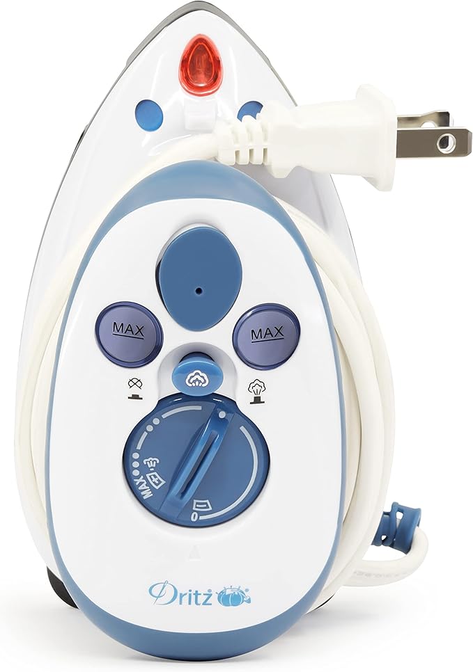 Dritz Notions 653380 Mighty Travel Steam Iron, White