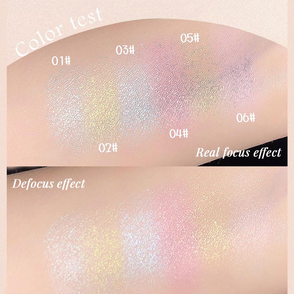 Light Pink Shimmer Glitter Sparkling Monochrome Eyeshadow Palette,Metallic Single Eye Shadow Palette for Older Women,Long Lasting Naturing-Looking Eye Makeup