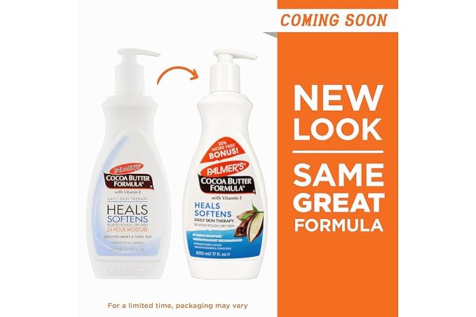 Palmers Cocoa Butter Lotion With Vitamin-E 17 Ounce Bonus (500ml) (Pack of 2)