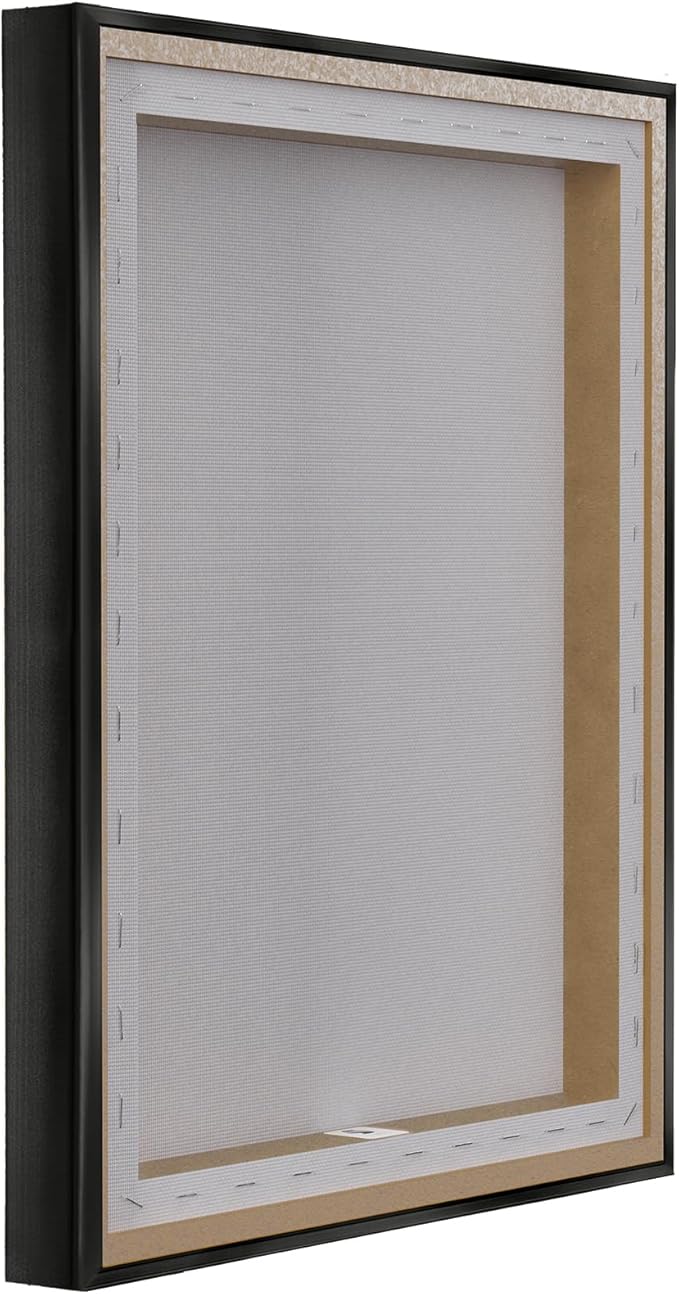 Stupell Industries Abstract Mindfulness Exercise Framed Floater Canvas Wall Art Design by Tim Parker, Black Floater Frame, 21 x 17