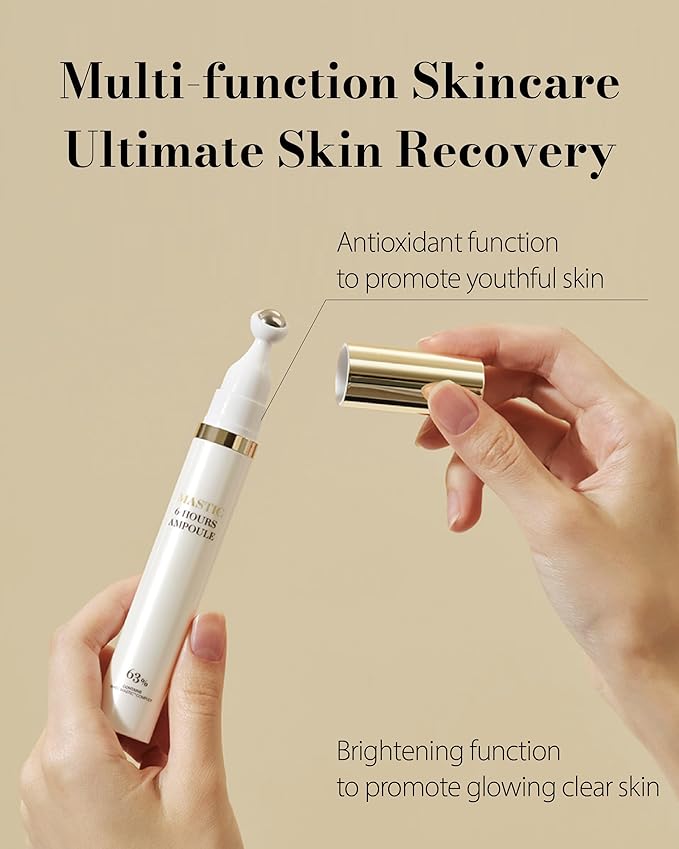 MASTINA Mastic Serum Roller - Dark Circle Remover & Eye Serum for Brighter, Firmer Under Eyes, Korean Skin Care, 0.5 fl oz,White Mastic Complex 63% + Tranexamic Acid 2% + Niacinamide 5%