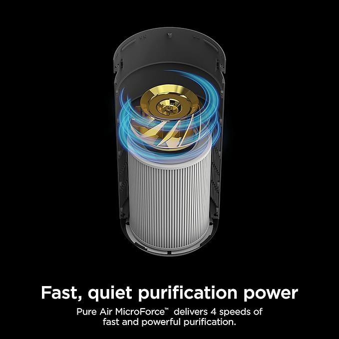 Shark Air Purifier for Home, Office, and Bedroom, Clean Sense Technology, HEPA Air Filter, 1200 Sq Ft, Captures 99.98% of Particles, Pet Dander, Pollutants, Dust, Smoke, Allergens & Smells, HP202