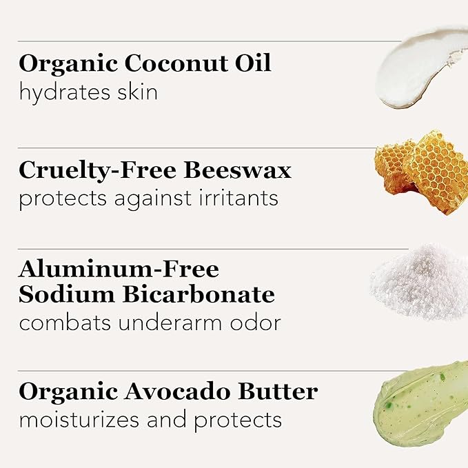 Underarmed Jasmine + Rose Aluminum-Free Deodorant, Coconut + Essential Oils, Baking Soda, Raw Honey & Mineral Salt | Non-GMO Vegan Formula For Women & Men
