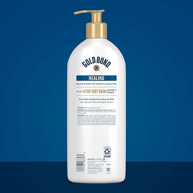 Gold Bond Healing Hydrating Lotion, 20 oz., with Aloe, Moisturizes, Immediate 24-Hour Hydration