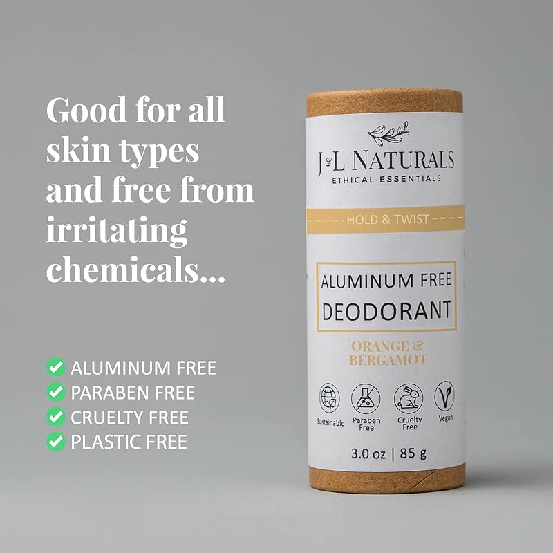 J&L Naturals Aluminum Free Deodorant for Men & Women | 100% Natural Ingredients With Coconut Oil, Shea Butter, & Essential Oils | Sustainable, Eco-Friendly (Floral & Fruity, 3.0 Oz (Pack of 4))