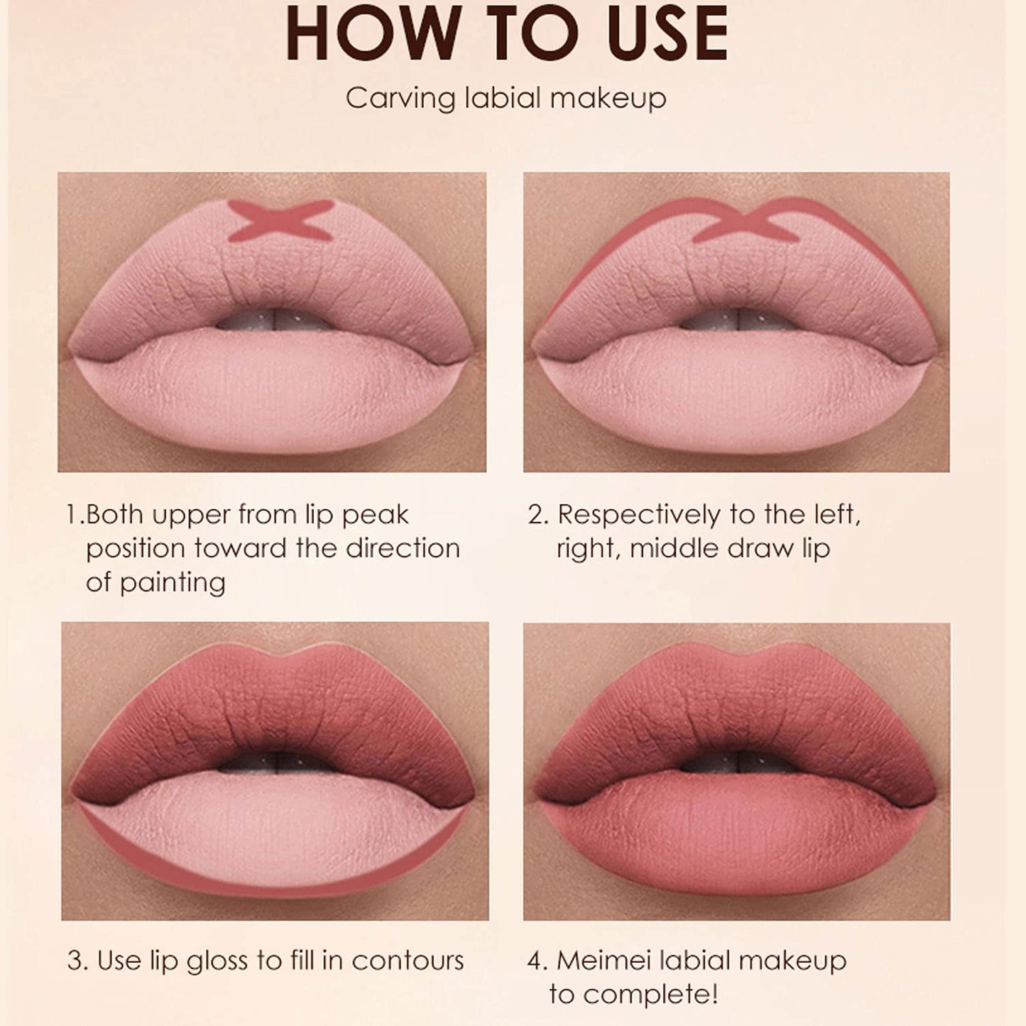 BestLand 6Pcs Matte Liquid Lipstick & Lip Liner Set – Waterproof, Long-Lasting Nude Lip Stain Makeup Kit, Velvety Texture, Gift Set (Vintage Charm Lip Set)