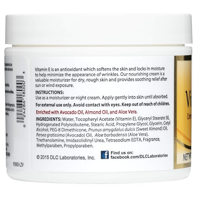 De La Cruz Vitamin E Cream for Face + Vitamin E Lotion for Skin Bundle - Moisturizing Skin Care for All Skin Types - Made in USA