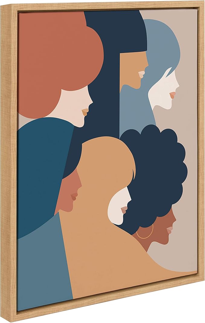 Kate and Laurel Syvlei We Persist Earthy Framed Canvas Wall Art by Dominique Vari, 18x24 Natural, Motivational Art for Wall Decor