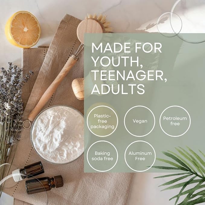 Earth Melody Natural deodorant | Cruelty Free & sensitive friendly | Sustainable, Baking soda and Aluminum Free, Long Lasting Odor Control Eucalyptus Lemongrass-2.5 oz Essential oil