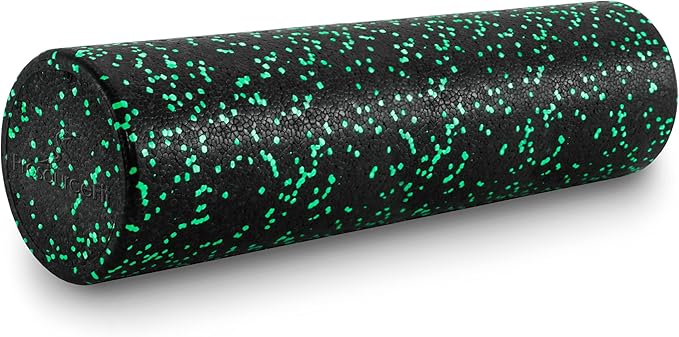 ProsourceFit High Density Foam Rollers 18 - inches Long, Firm Full Body Athletic Massager for Back Stretching, Yoga, Pilates, Post Workout Trigger Point Release, Pink
