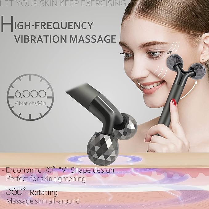 3D Roller Face Massager Electric Facial Roller Massager Skin Care Face Roller Massager Tool