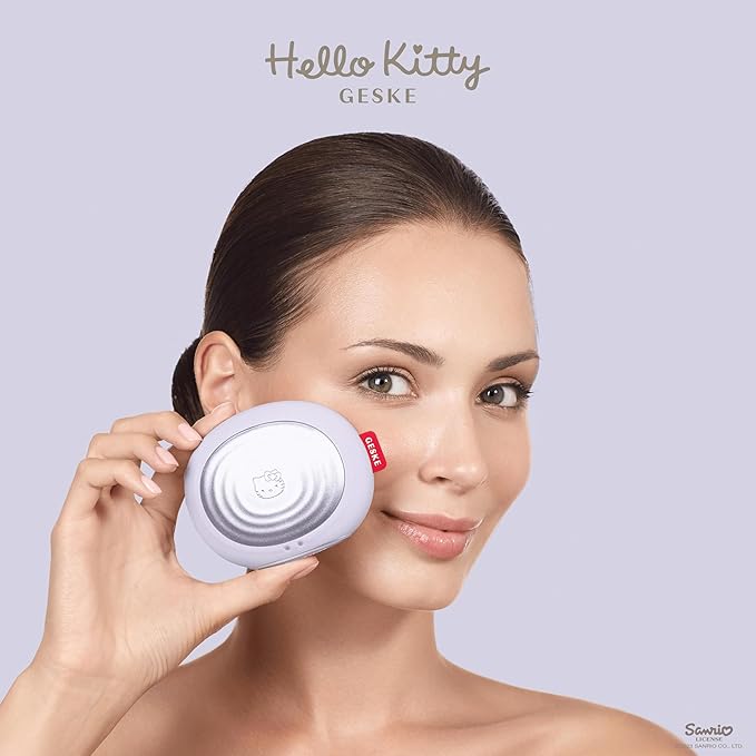 x Hello Kitty SmartAppGuided Sonic Thermo Facial Brush | 5 in 1 | Skin Cleansing | Cleansing Brush with Thermal Function | Electric Facial Massager