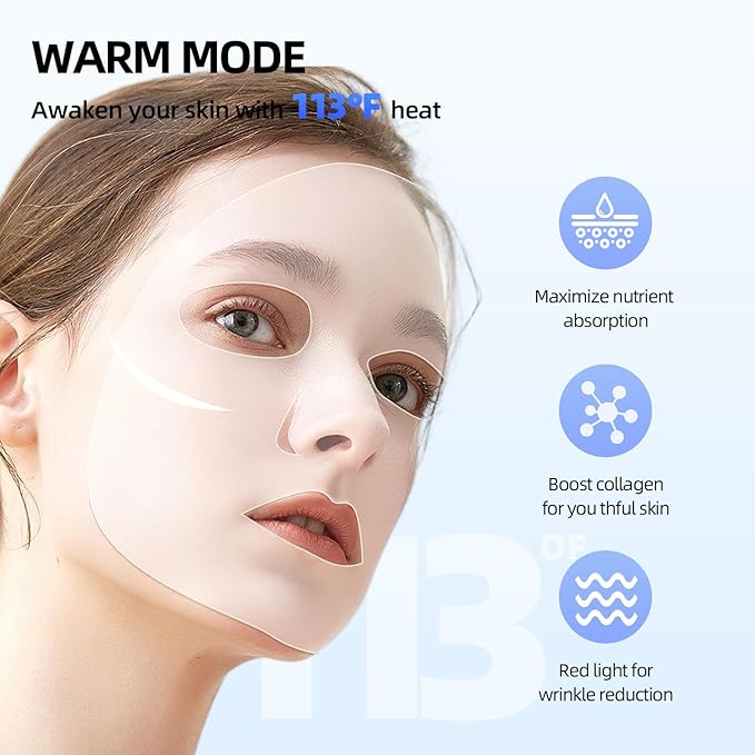 Facial Massager Skin Tightening,4 in 1 Facial Massager with Cold & Warm Mode at Home