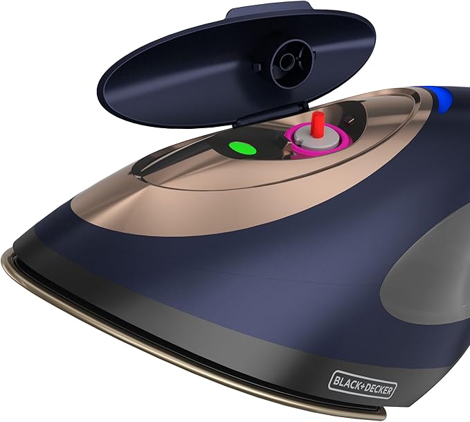 BLACK+DECKER Press & Steam 2-in-1 Iron and Steamer, 180% More Steam & One Temperature Technology, Ceramic Soleplate, Safe on All Fabric Types